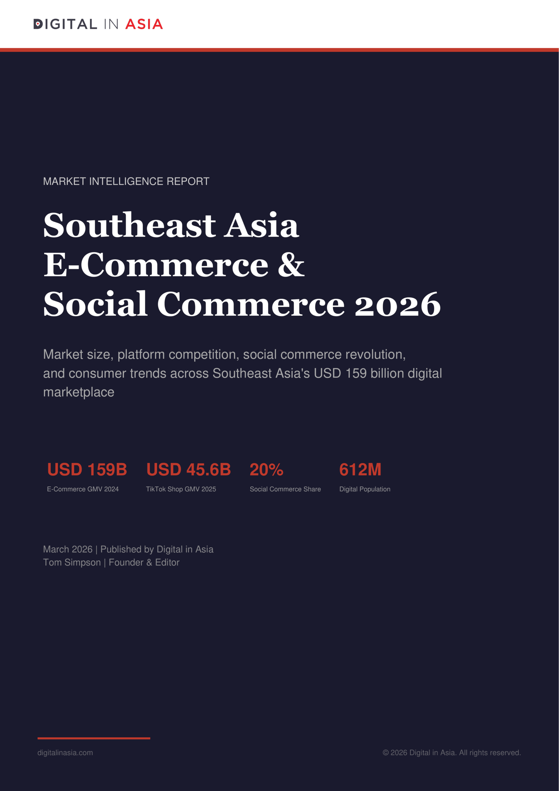 Southeast Asia Ecommerce & Social Commerce 2026 Report Cover