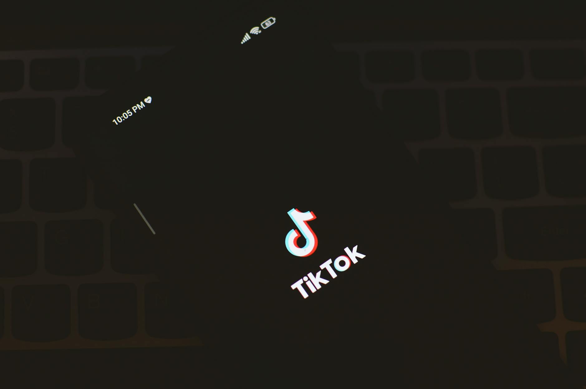 tik tok logo on smartphone
