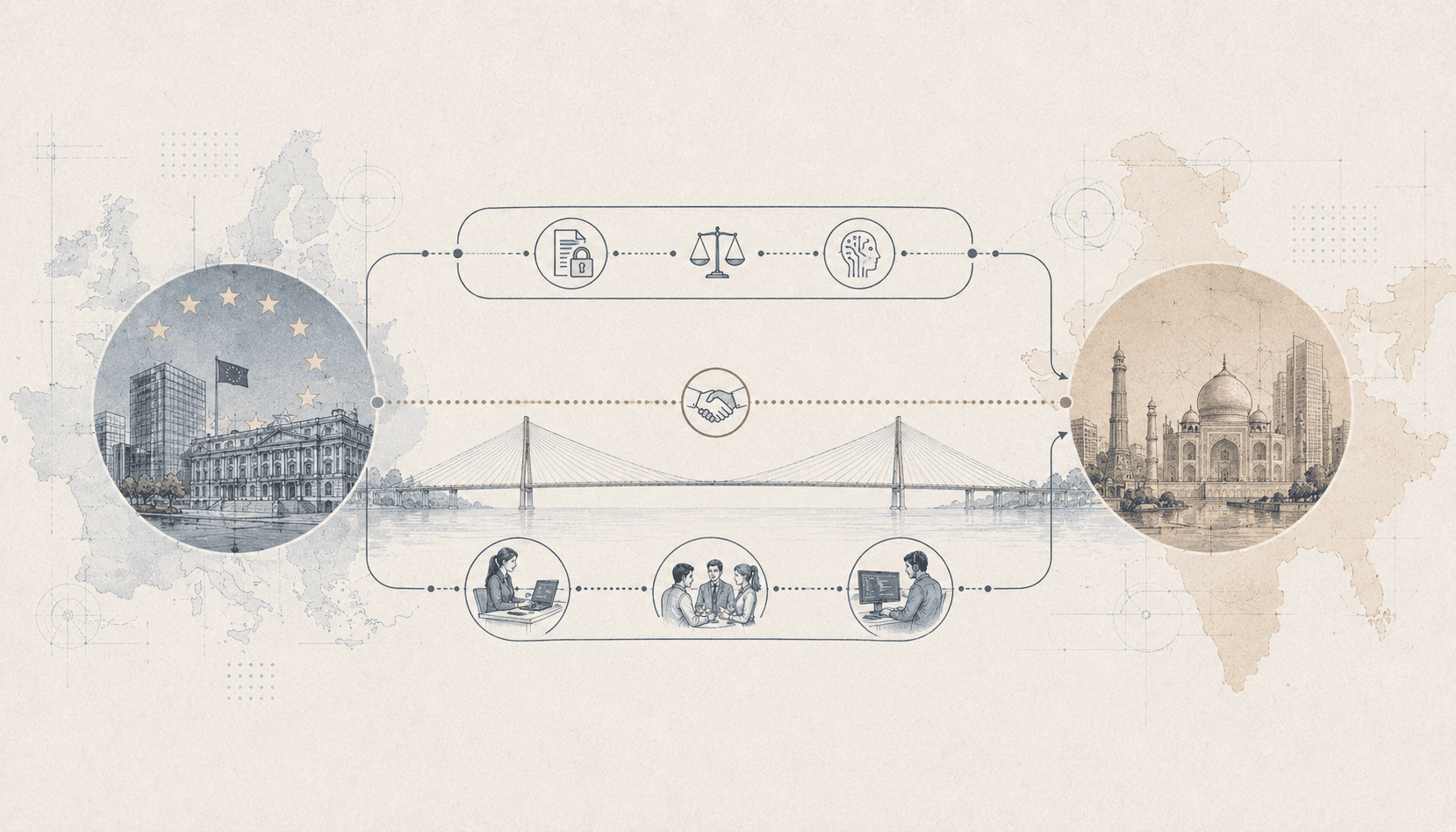 EU-India regulation talent third digital path illustration