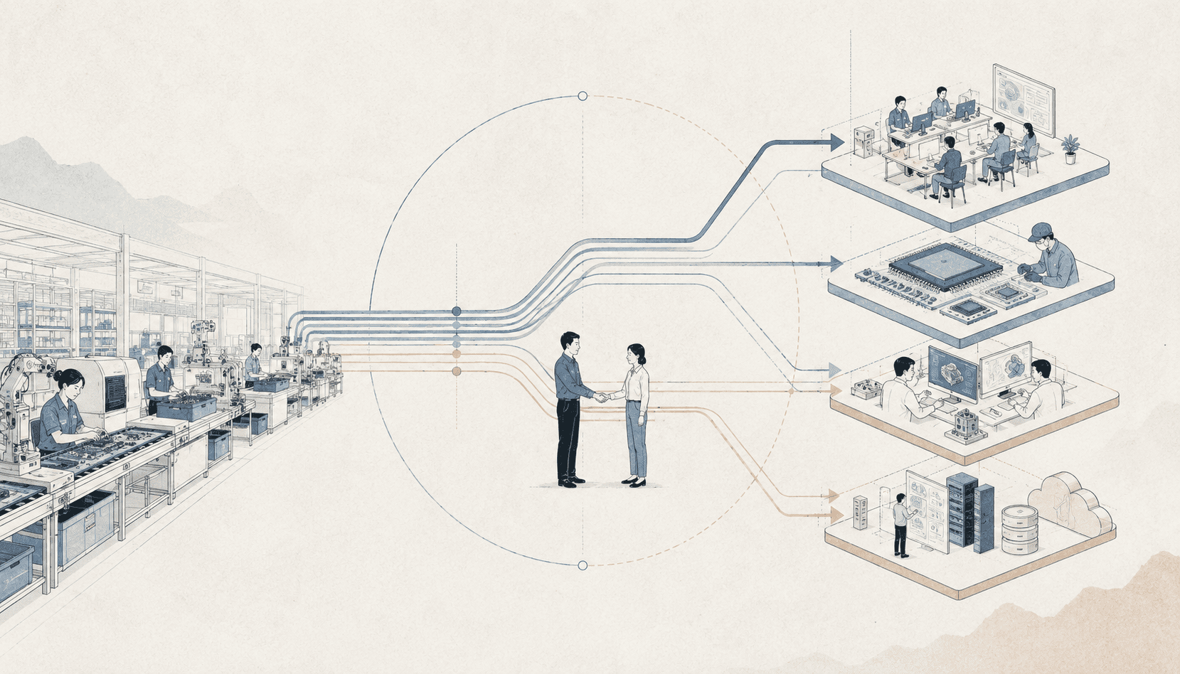 US-Vietnam digital partnership illustration