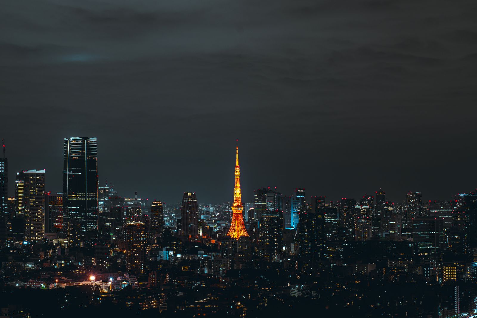 Tokyo Tower and the Tokyo skyline at night
