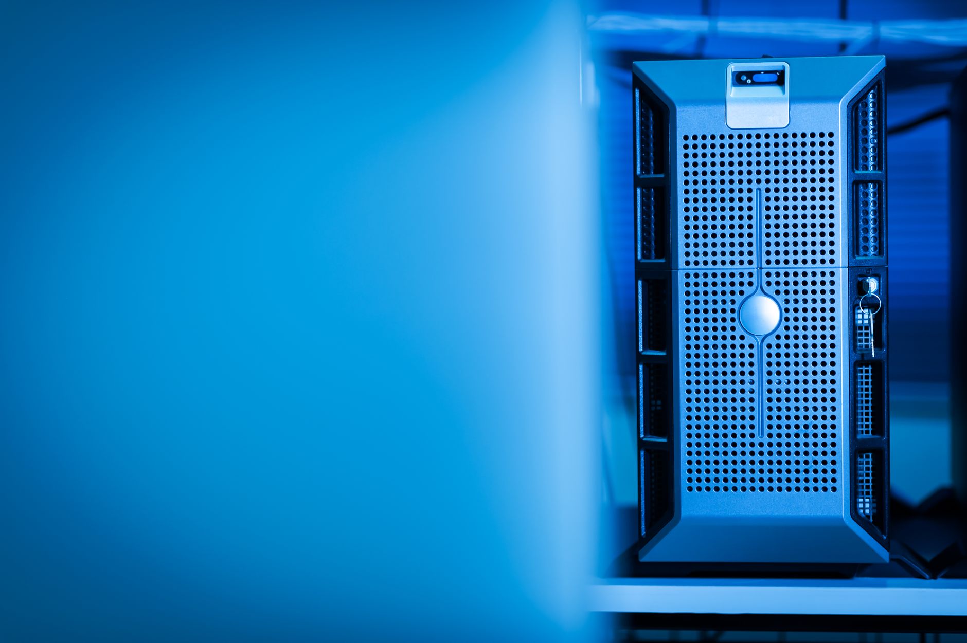 computer server in data center room